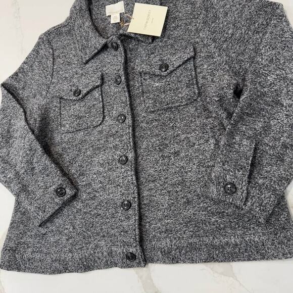 Cynthia Rowley NWT Button Up Jacket Blazer Shacket Gray Wool/Rayon Women’s 2X - Picture 2 of 7